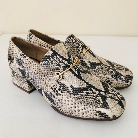 Sam Edelman Jamille Loafer Snakeskin Block Heel Women's Size 7 - Picture 5 of 11
